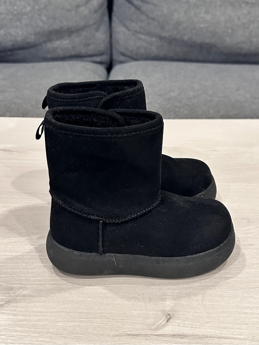 Joe Fresh Black Plush-Lined Kids Boots